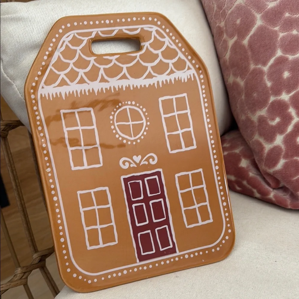Gingerbread House Cutting Board - Brown and Red target holiday Christmas